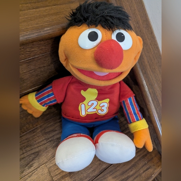 Sesame Street Ernie Plush Toy - Red and Orange - Picture 3 of 10